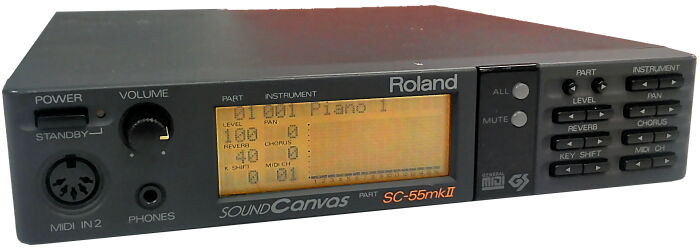 格安特売05R86■Roland　SC-55MKⅡ 音源モジュール　元箱付き■ 音源モジュール